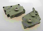 Traxxas TRX-4491A Gearbox halves (grey) (left & right)